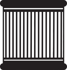 Car Engine Air Filter Silhouette | Flat Black Icon Illustration Vector Format