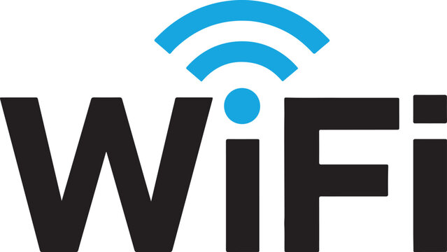 Modern WiFi Logo with Wireless Symbol for Technology Design