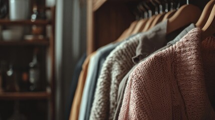Fototapeta premium Wardrobe in cozy interior