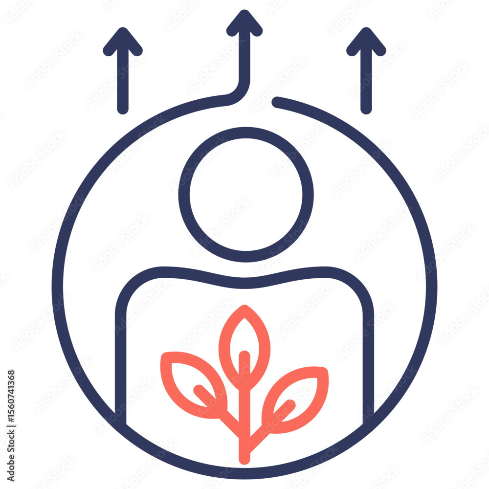 Poster Self Improvement Dual Tone Icon
