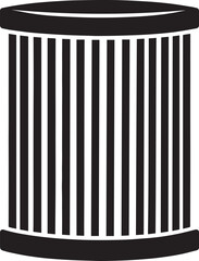 Car Engine Air Filter Silhouette | Flat Black Icon Illustration Vector Format