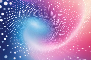 Abstract swirling tunnel of glowing dots, vibrant colors