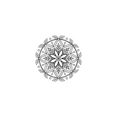 Circular pattern in the form of a mandala. Henna tatoo mandala. Mehndi style. Decorative pattern in oriental style. Coloring book page.