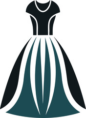 wedding dress vector illustration