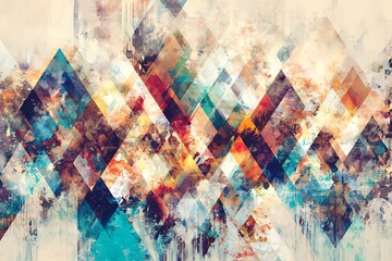 Fototapeta premium Abstract geometric painting