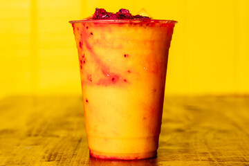 Mango and dragon fruit smoothie