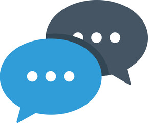 Modern Chat Bubbles Icon - Online Communication & Messaging App