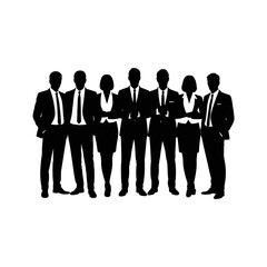 **Team Silhouette: A group of professional individuals exude confidence, unity, and collaboration.** 