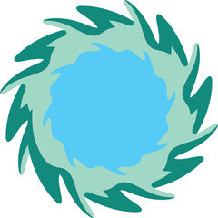 Abstract Teal Blue Vortex Graphic