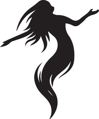 silhouette of a woman logo vector