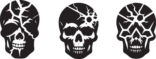 Skulls Clipart vector  silhouette