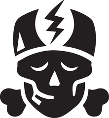 Skull mascot logo icon silhouette