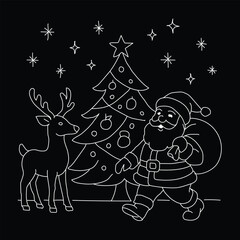 santa claus and reindeer