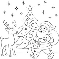 santa claus and reindeer
