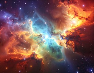 after the big bang, creation of our universe concept