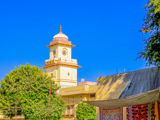 Giant clock tower at the City Place, Jaipur, India.