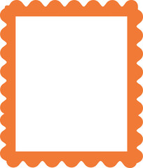 Scalloped Orange Frame - Decorative Border Design