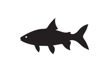 Naklejka premium Mahseer fish silhouette