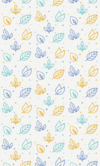 Beautiful colorful leaf pattern wallpaper