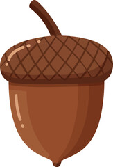 Single Acorn Nut: Autumn Forest Seed, Nature & Growth