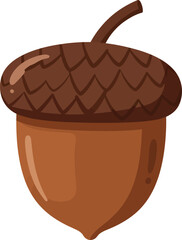 Single Acorn Nut: Autumn Forest Seed, Nature & Growth
