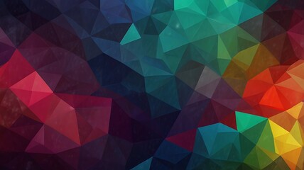 Obraz premium Abstract Colorful polygon geometric background. Generative Ai.