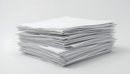 A neat stack of pristine white sheets of paper awaits use for writing, printing, or creative projects in an office.