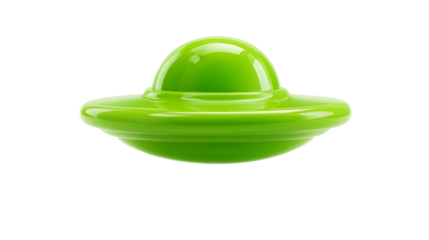 Glossy white UFO icon on a plain background ideal for digital design and creative projects