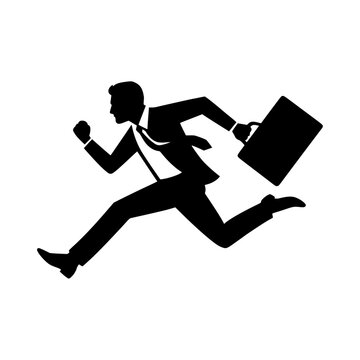 Businessman pose silhouette vector 
