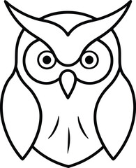 owl on white background