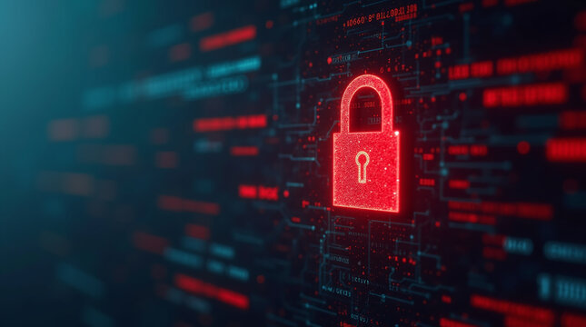 Hacker attack. Security breach, system hacked, internet cyber attack alert with red broken padlock, cybersecurity