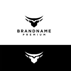 creative abstract simple Bull head vector logo concept