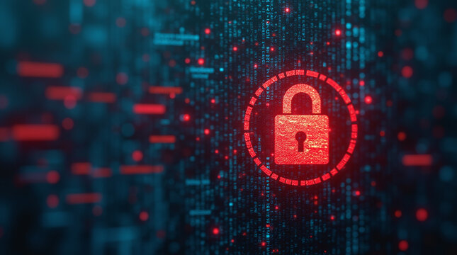 Hacker attack. Security breach, system hacked, internet cyber attack alert with red broken padlock, cybersecurity