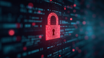 Hacker attack. Security breach, system hacked, internet cyber attack alert with red broken padlock, cybersecurity