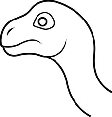 vector illustration of cartoon dinosaur