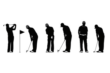 Golf Swing Silhouettes