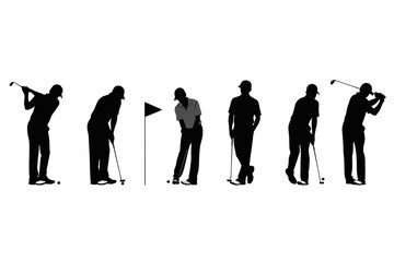 Golf Swing Silhouettes