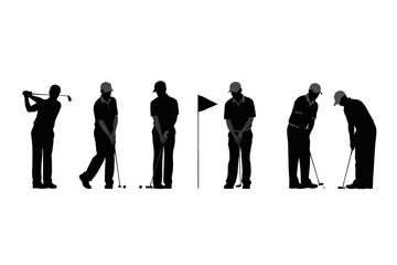 Golf Swing Silhouettes