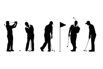Golf Swing Silhouettes