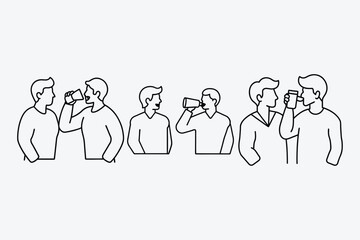 Busy bar, drinking men, people, drinking, club, 