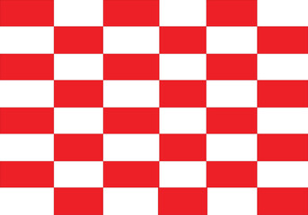 Abstract red and white chess in rectangle shape