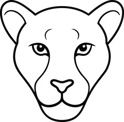 vector illustration of a cartoon head of a tiger