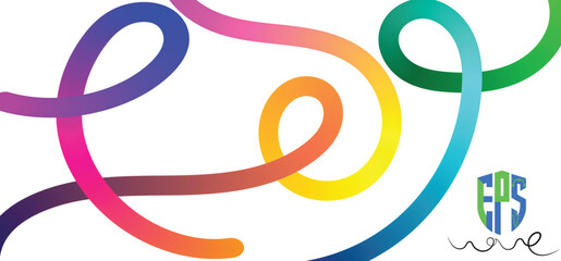  Abstract Color Rainbow Gradient Shapes Set. Vector Graphic with Wavy Lines in Bright Colors. Colorful Fluid Wave Pattern.