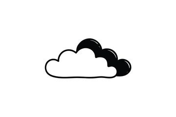 Black cloud illustration white drawing