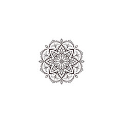 Circular pattern in the form of a mandala. Henna tatoo mandala. Mehndi style. Decorative pattern in oriental style. Coloring book page.