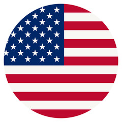 american flag circle with white border on transparent background png © aimthy stock