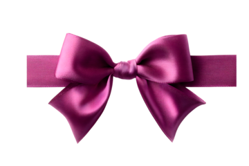 pink bow on white background