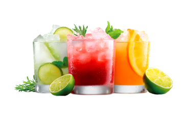 fruit cocktail with lime