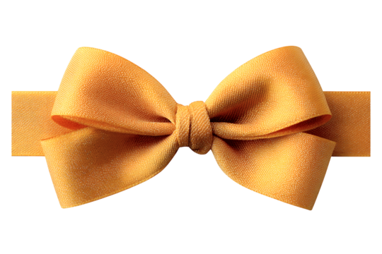 gold bow isolated on white background
