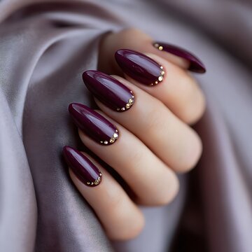nail ideas for burgundy dress Matching Your Prom Nails Colors With Your Dress